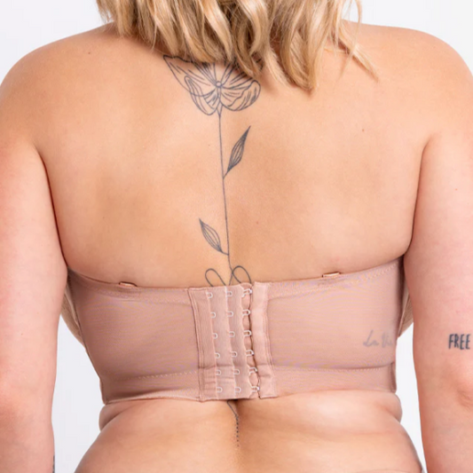 HEY GIRLS PLUNGE STRAPLESS LATTE