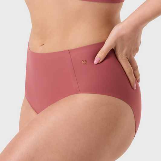 HIGH WAISTED BIKINI PINK CANYON