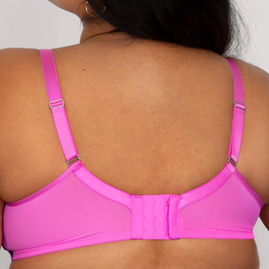 SHEER MESH BRA PINK LEOPARD