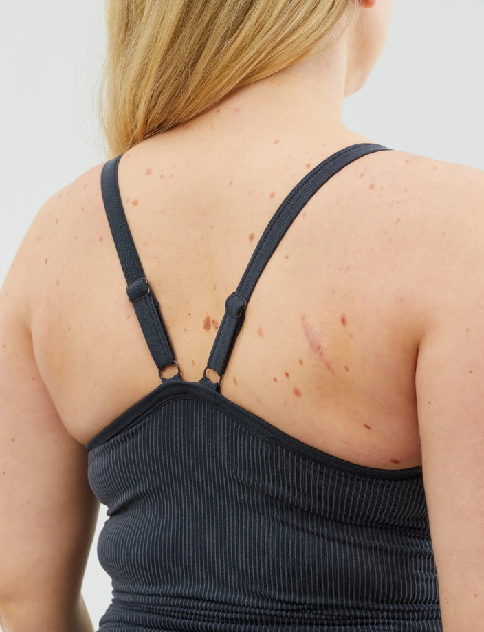 MARSHMALLOW NURSING TANK BLACK--- BUSTY (F-H CUP)