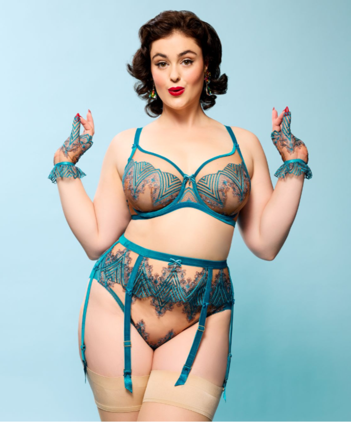 FORTUNIA HIGH CUT BRIEF MOSAIC BLUE