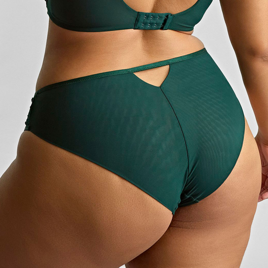 JOSEPHINE HIGH LEG BRIEF FOREST GREEN