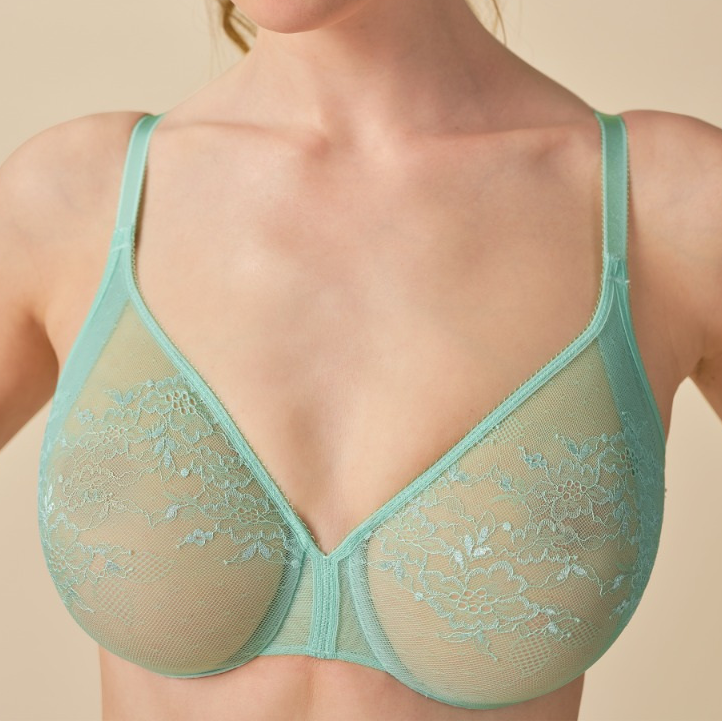 GLOSSIES LACE BRA BROOK GREEN