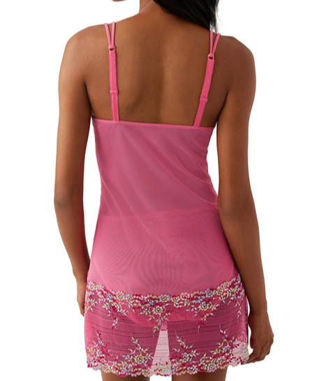 EMBRACE LACE CHEMISE HOT PINK