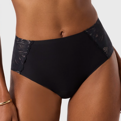 SMOOTH LACE HIGH WAIST BRIEF NOIR LACEHW BRIEF