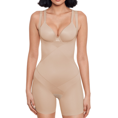 OPEN BUST BODYSUIT SHAPER 2412 WARM BEIGE