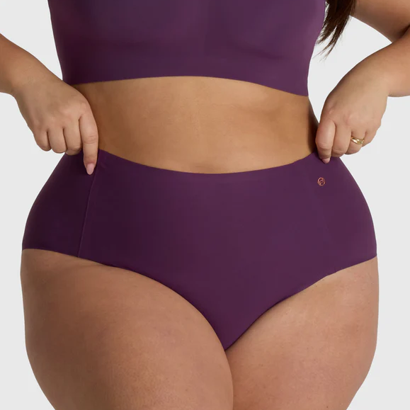 HIGH WAISTED RETRO BIKINI ROYAL PLUM