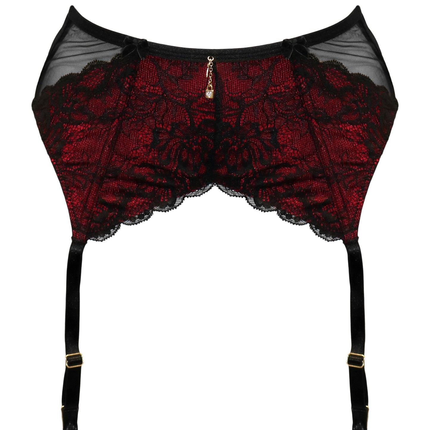 DESIRE SUSPENDER BLACK/RED