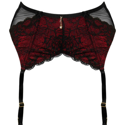 DESIRE SUSPENDER BLACK/RED