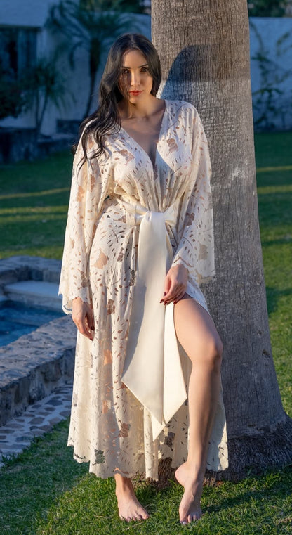 LUXE LACE RESORT & BRIDAL ROBE IVORY