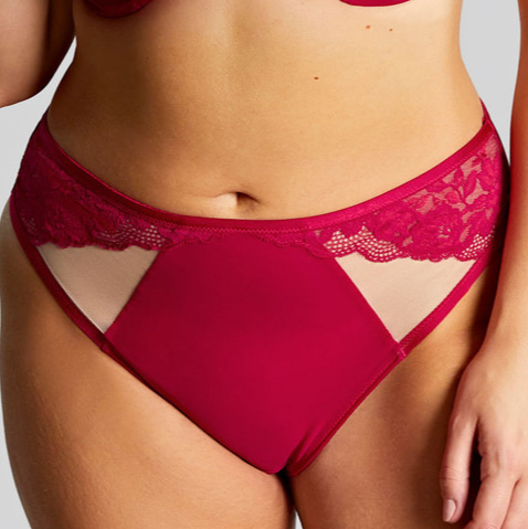 JOSEPHINE HIGH LEG PANTY MAGENTA