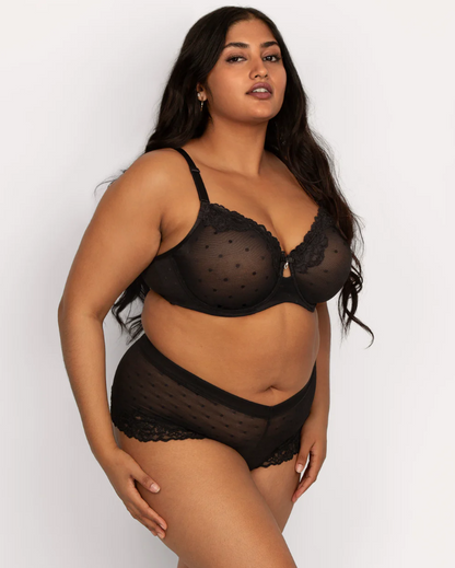 SHEER WHISPER BRA BLACK