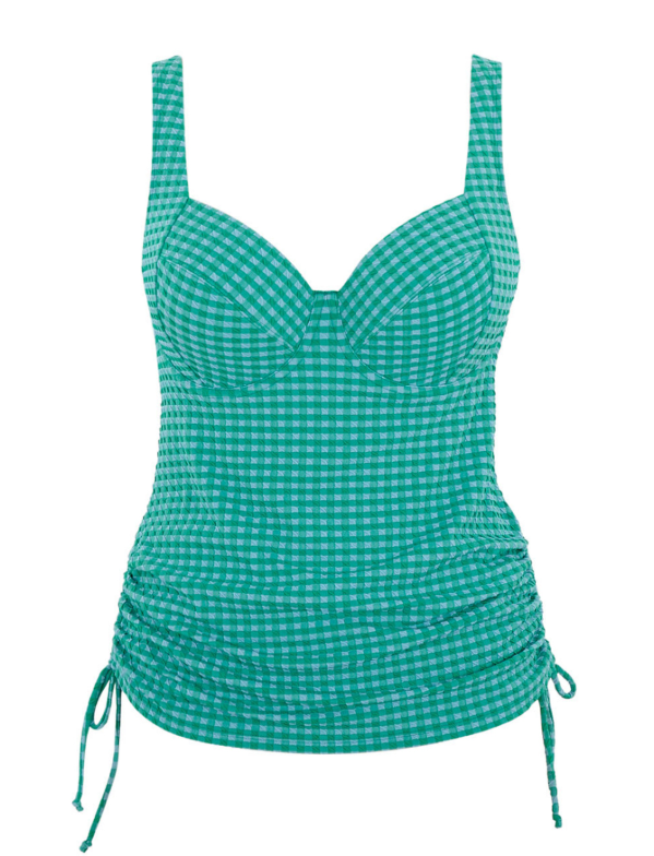 IRIS FULL CUP TANKINI GREEN GINGHAM