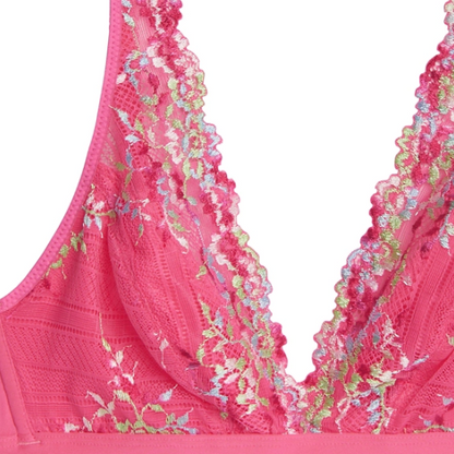 EMBRACE LACE BRALETTE HOT PINK