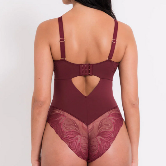 INDULGENCE STRETCH LACE OXBLOOD RED