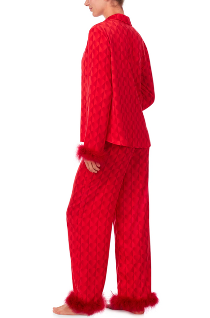 RED HEARTS FEATHER PJS