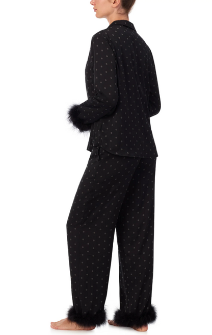 FEATHER DOT PJS BLACK