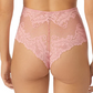 ALLURE LACE HIGH WAIST THONG ROSE BUD