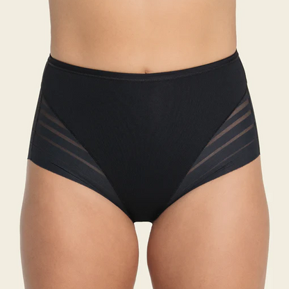 LACE STRIPE UNDETECTABLE SHAPER PANTY (BLACK)