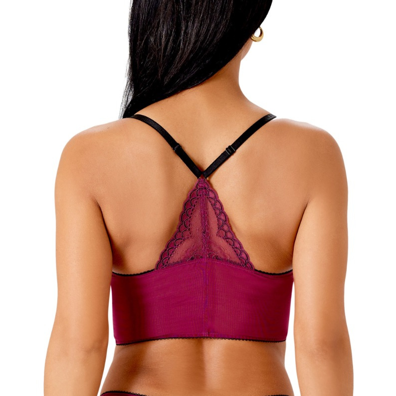 DEEP V BRALET FRONT CLOSE PURPLE POTION