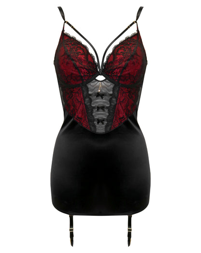 black and red lingerie dress Vintage Red and Black Sheer Fringed Lingerie Bed Jacket, Small Ian Drummond Vintage