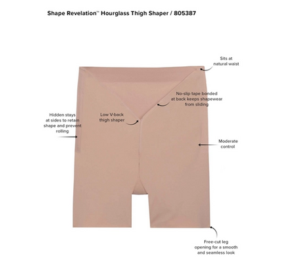 SHAPE REVELATION HOURGLASS THIGH SHAPER PRALINE