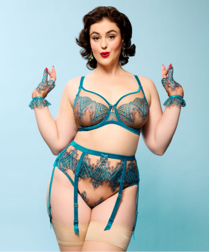 FORTUNIA HIGH CUT BRIEF MOSAIC BLUE