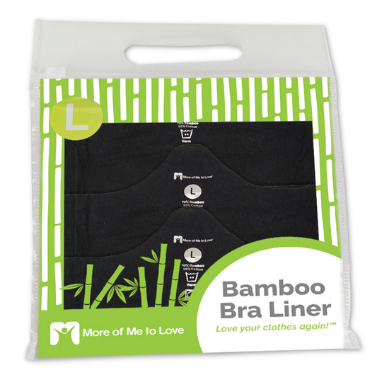 BAMBOO BRA LINERS BLACK (PACK OF 3)