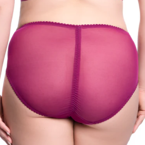 pinot noir berry color mesh brief backside on white background