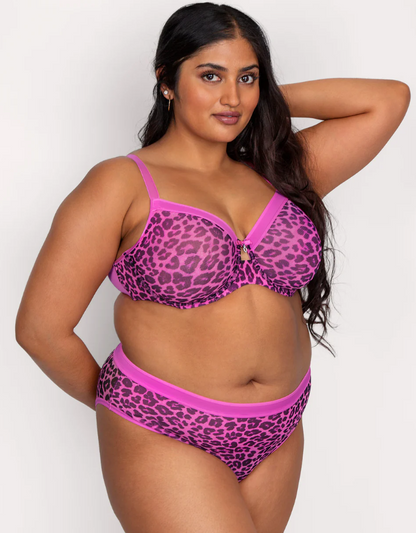 HIGH CUT BRIEF PINK LEOPARD