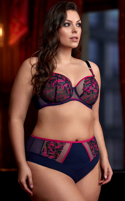 KAYLA BALCONY BRA NAVY PINK