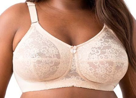 Elila Lace Soft Cup Bra Style 1303 - White - 42DD at  Women's  Clothing store: Bras