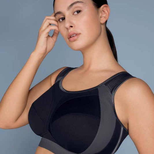 Active Maximum Support Wire Free Sports Bra Black Gold 40G by Anita