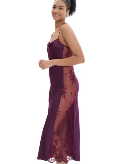 DARLING LONG GOWN AUBERGINE 219