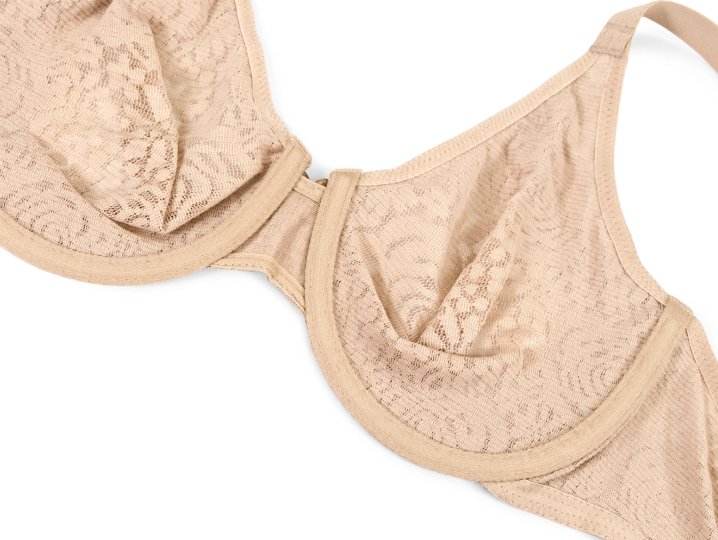 Wacoal Halo Lace Seamless Underwire J-Hook Bra Natural Nude