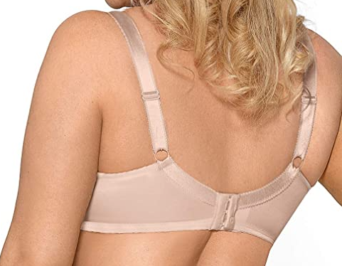 Womens Wireless Plus Size Lace Bra Unlined Full Coverage Comfort Cotton  Brown Hibiscus 36F