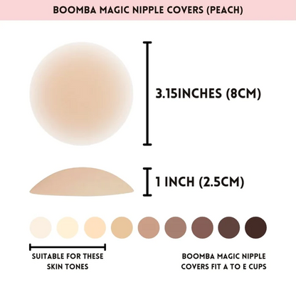 NON-ADHISVE NIPPLE COVERS (REUSABLE) NUDE