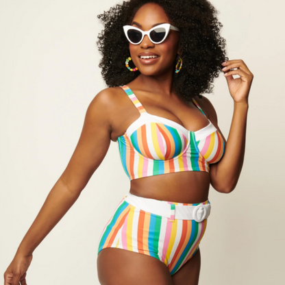 UNIQUE VINTAGE MARLENE RAINBOW SWIM BOTTOMS