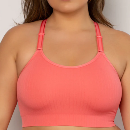 SMOOTH COMFORT WIRELESS LONGLINE BRA SK CORAL