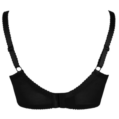 SOFIA LACE EMBROIDERED BRA BLACK