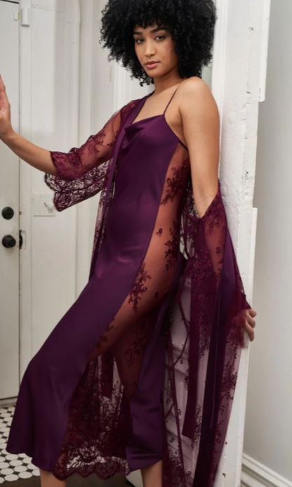 DARLING LONG ROBE AUBERGINE 220