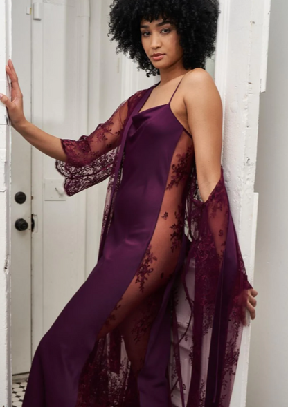 DARLING LONG GOWN AUBERGINE 219